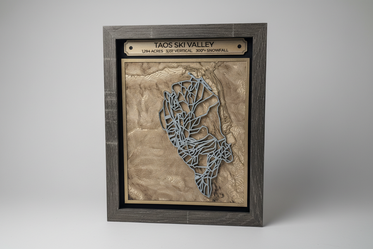 Custom Ski Resort 3D Trail Map