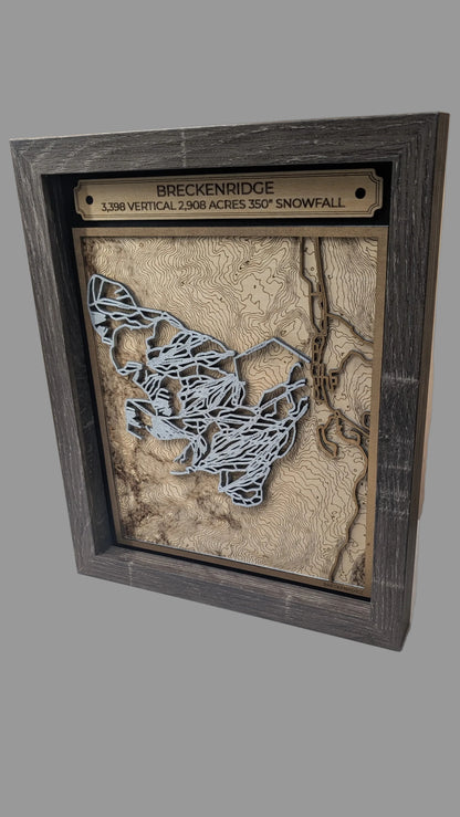 Breckenridge Ski Resort 3D Trail Map