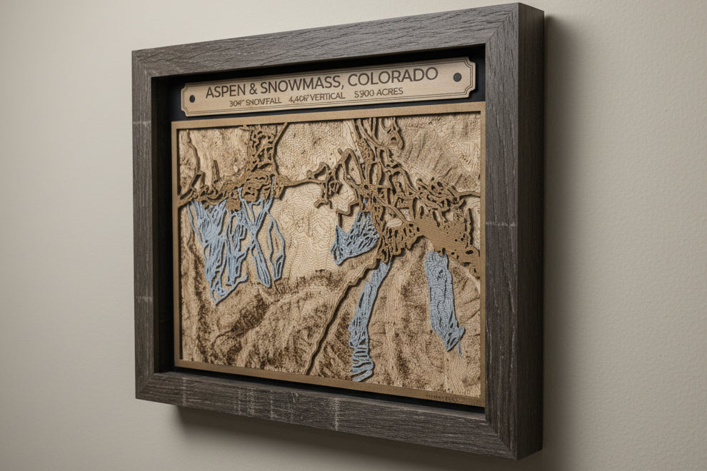 Aspen and Snowmass Ski Resort 3D Trail Map