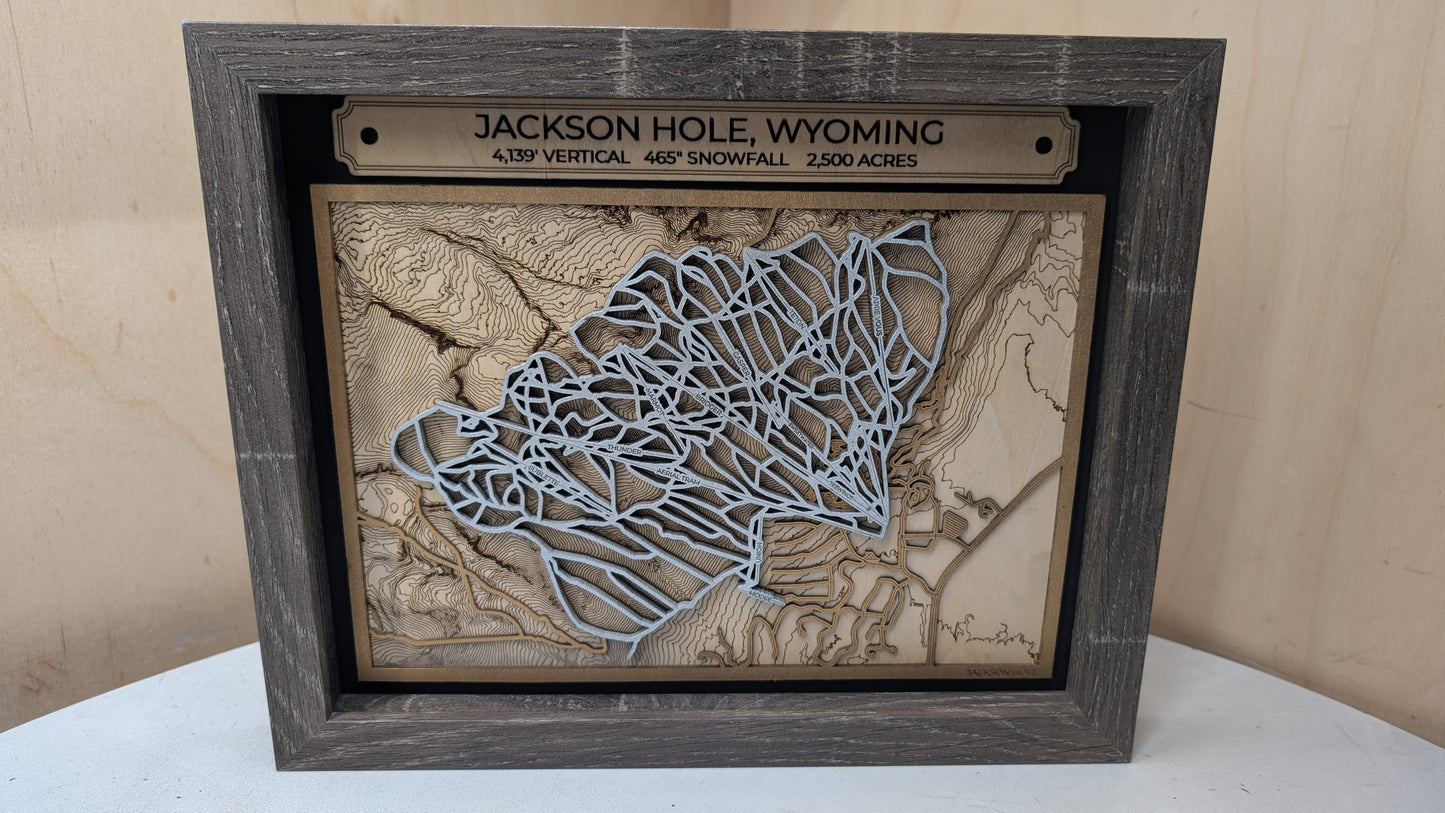 Jackson Hole Ski Resort 3D Trail Map
