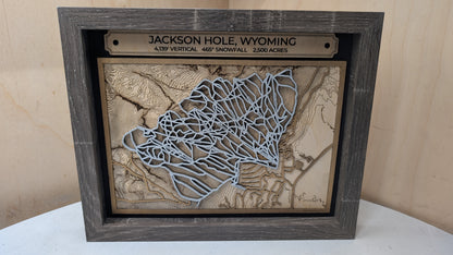 Jackson Hole Ski Resort 3D Trail Map