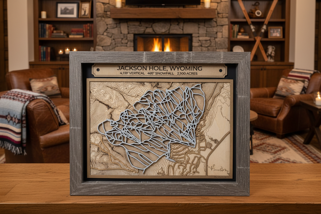 Jackson Hole Ski Resort 3D Trail Map