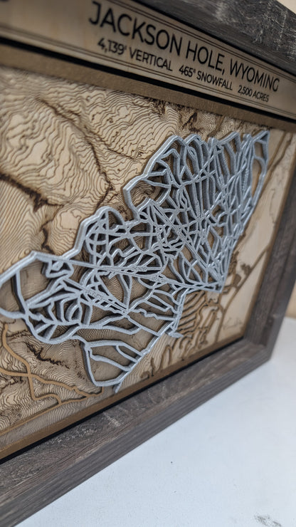 Jackson Hole Ski Resort 3D Trail Map