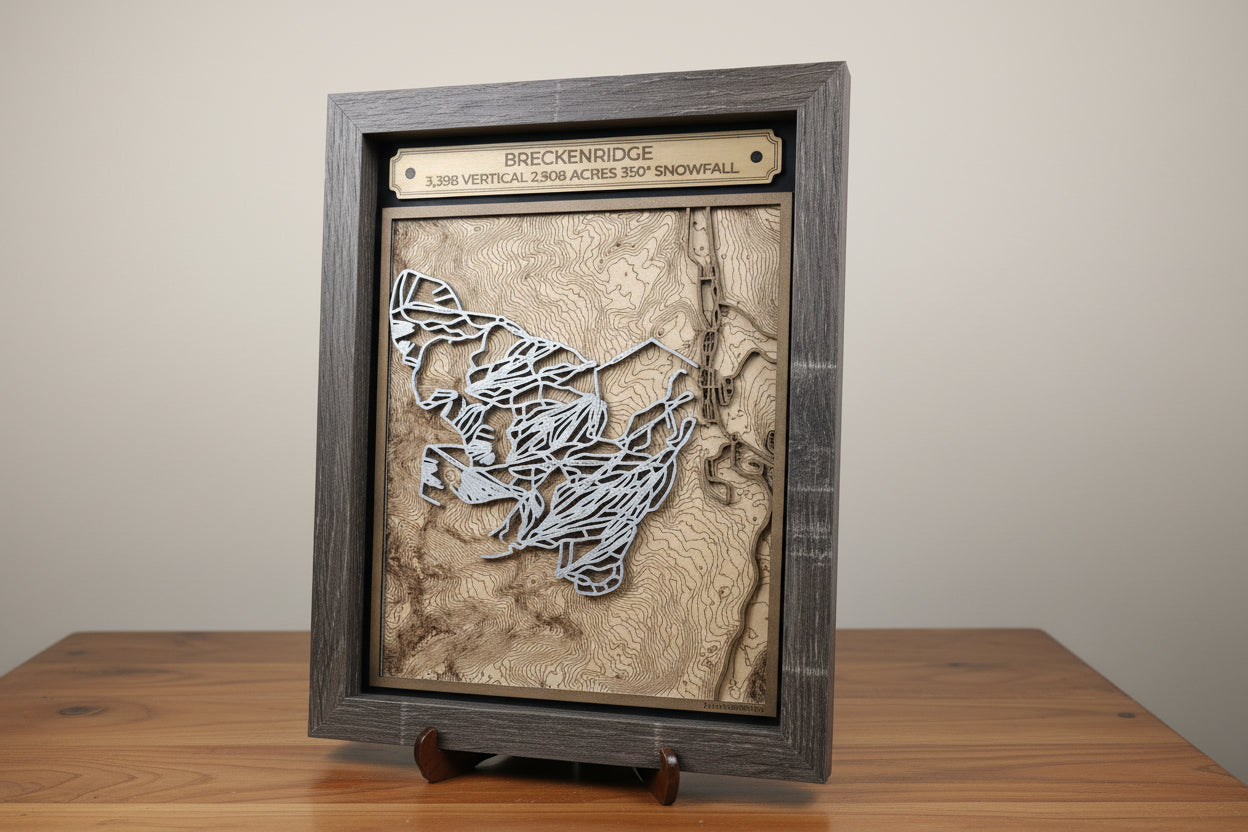 Breckenridge Ski Resort 3D Trail Map