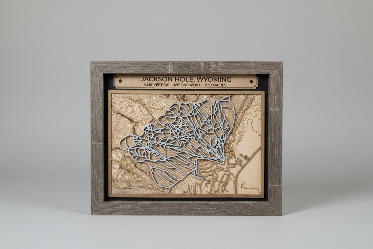 Jackson Hole Ski Resort 3D Trail Map