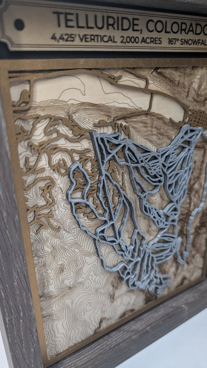 Telluride Ski Resort 3D Trail Map